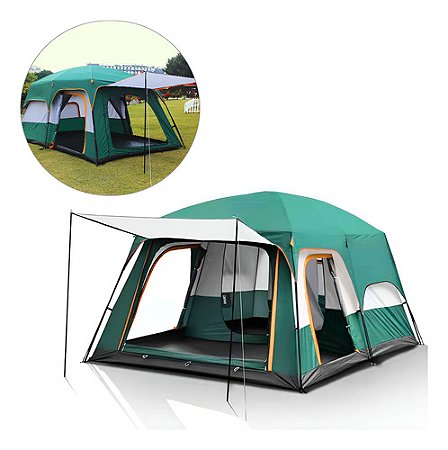 Barraca Camping Grande Impermeável 9-12 Pessoas Acampamento