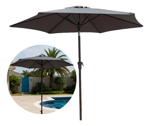 Ombrelone Central Jardim Piscina 2,3m Impermeável Articulado