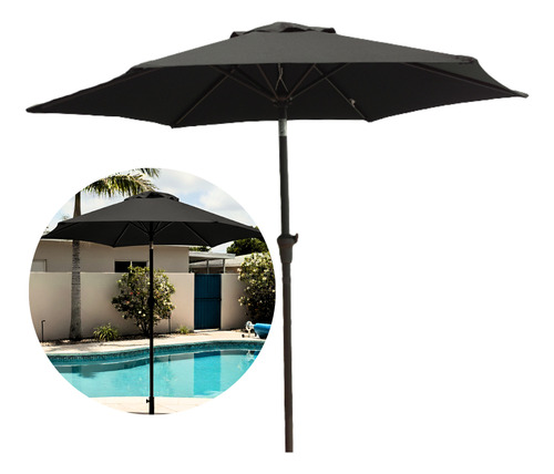 Ombrelone Central Jardim Piscina 2,3m Impermeável Articulado