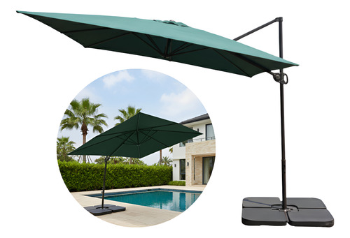 Guarda Sol Roman Jardim Piscina Ombrelone 2,70m Com Base 60l