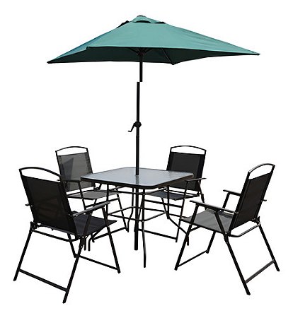 Conjunto Guarda Sol Ombrelone Mesa 4 Cadeiras Piscina Jardim