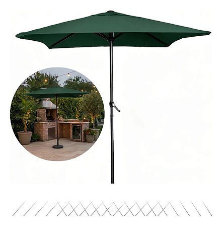 Ombrelone Guarda Sol 2 Metros Quadrado Central Piscina