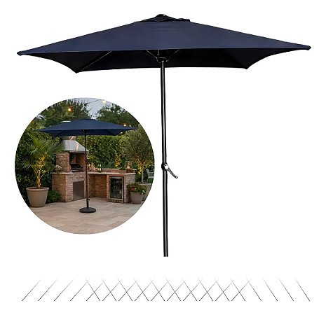 Ombrelone Guarda Sol 2 Metros Quadrado Central Piscina