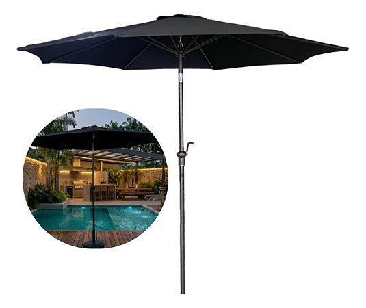 Ombrelone Guarda Sol 3 Metros Reto Jardim Piscina Praia