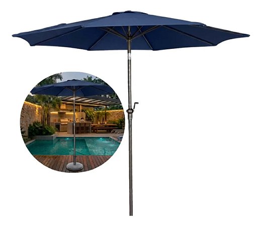 Ombrelone Guarda Sol 3 Metros Reto Jardim Piscina Praia