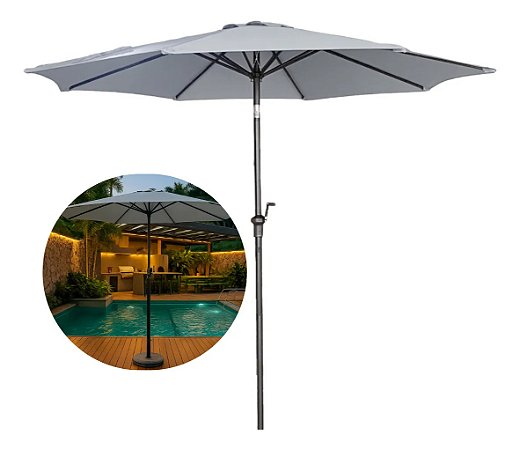 Ombrelone Guarda Sol 3 Metros Reto Jardim Piscina Praia