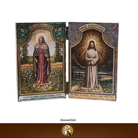Díptico Nossa Senhora das Lágrimas - 20x15