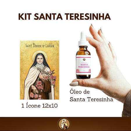 Kit Santa Teresinha - Óleo + Ícone