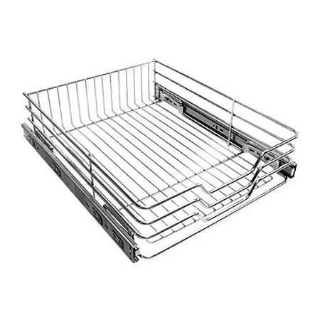 8354 GAVETA FRUTEIRA CROMADA C/ TRILHOS TELESCÓPICOS 570X110X450MM