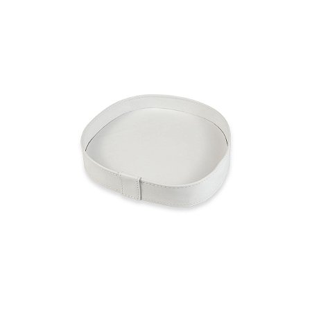 Bandeja Orgânica Dunas Pequena Couro Legitimo Branca