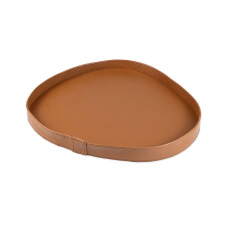 Bandeja Dunas Média Couro Legitimo Caramelo