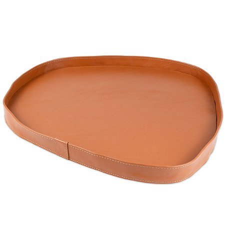 Bandeja Dunas Grande Couro Legitimo Terracota
