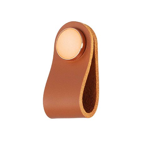 Puxador Couro Terracota Ponto Bali