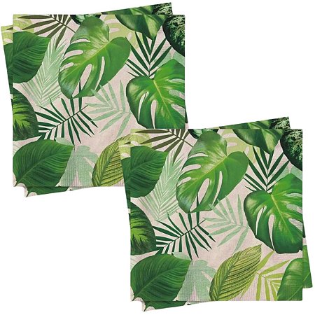 20 Guardanapos Papel Estampa Folhagens Grande 33x33cm Folha