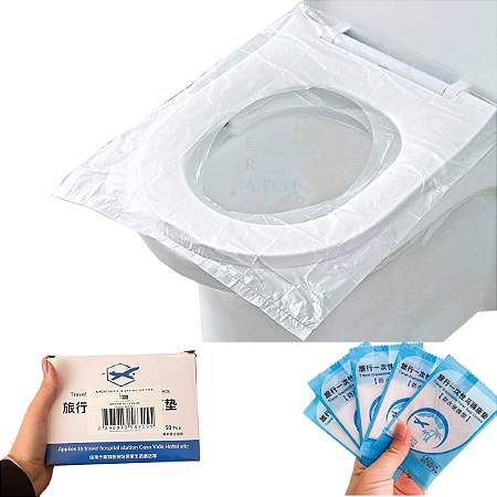 50 Protetores Assento Sanitário Descartável Plástico