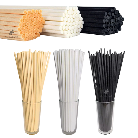 Kit 50 Varetas Fibra Algodão 3mm Aromatizador Ambiente Sala