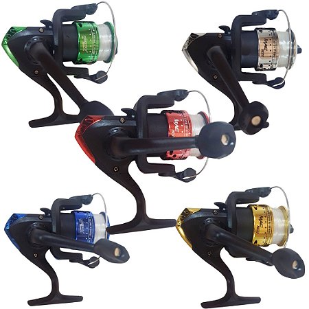 Molinete De Pesca 200 Mac/Fx/Verão/Fight Com Linha Inclusa