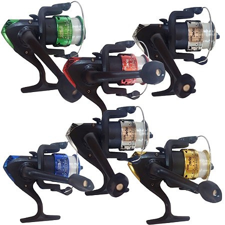 Molinete De Pesca 200 Mac/Fx/Verão/Fight Com Linha Inclusa Kit 10 Unidades