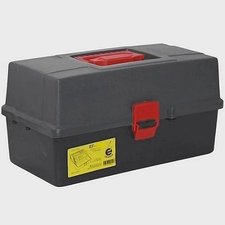 Caixa Maleta de Pesca Com 3 Bandejas E 15 Divisórias EF390