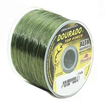 Linha Pesca Dourado Top Force Verde 100 Gramas Verde Oliva 0,25 0,30 0,35 0,40 0,45 0,50 mm