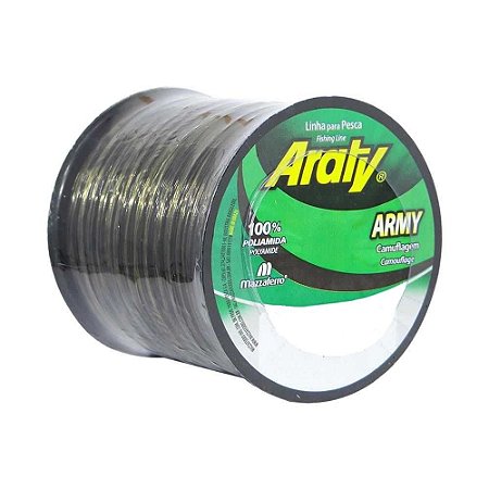 Linha Pesca Araty Camuflada Army 100 Gramas 0,25 0,30 0,35 0,40 0,45 0,50 mm