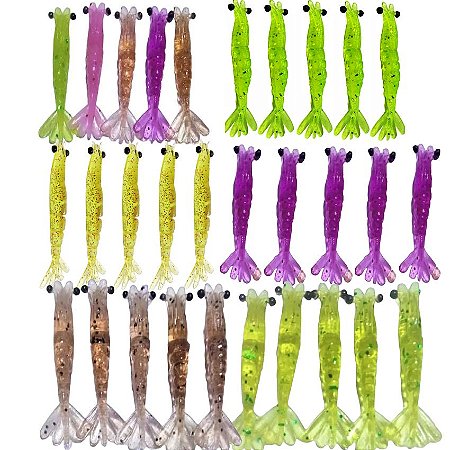 Isca Artificial Camarão Flecha 5,5 Cm 5 Unidades Soft