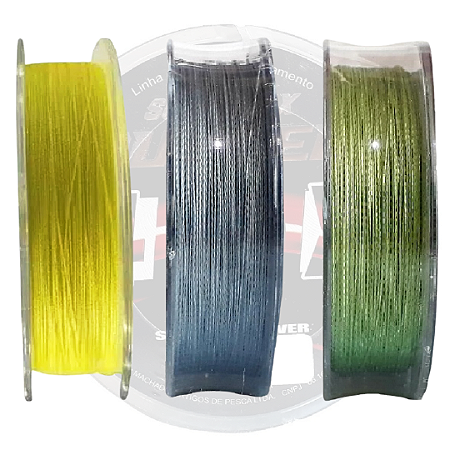Linha Multifilamento 4X Premium 100 Metros Hunter - Verde Cinza Fluorescente