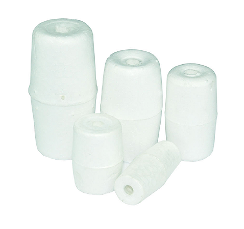 Boia Rolha Flutuador Isopor Cortiça Branco Numero 0 1 2 3 4 e 5 Para Rede de Pesca