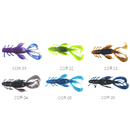 Isca Artificial Albatroz Soft Silicone Criatura 10 Cm Kit Combo com 5 Unidades Cores