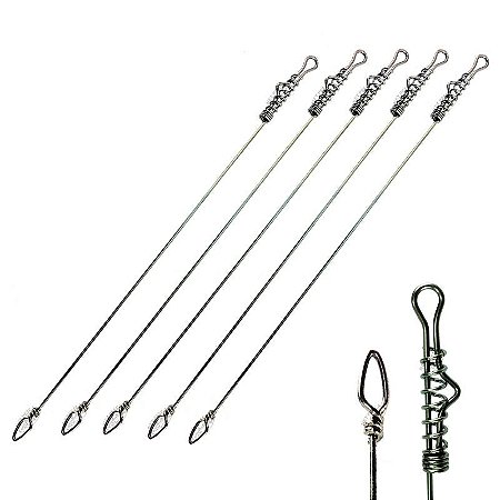 Encastoador Empate Para Pesca Aço Inox 100 Unidades 7 10 12 15 20 Centímetros - Haste dura