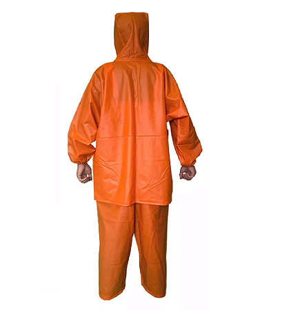 Conjunto Jardineira C/ Jaqueta com o Capuz Cor Laranja Tamanho M G GG EGG com o Capuz