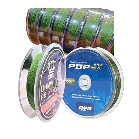 Linha de Pesca Multifilamento 4X Verde 4 Fios Maruri Pop 100 Metros 0,15 0,18 0,20 0,24 0,27 0,30 0,34 0,40 0,45 0,50 mm