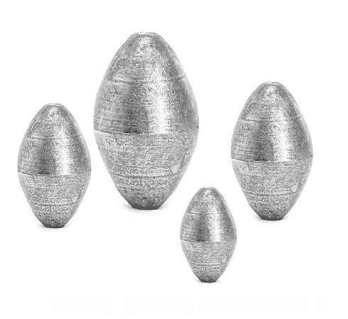 Chumbo Chumbada de Pesca Esportiva Pacote de 1 Kg Modelo Oliva Barata Carambola Pirâmide Medalha Torpedo - Promoção