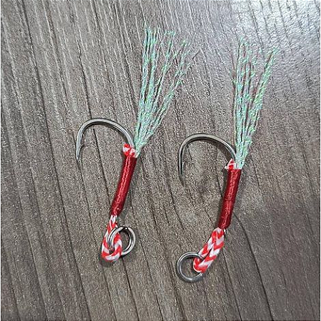 Anzol De Pesca Assist Hook Peninha Com 5 cartelas com 2 SZ063