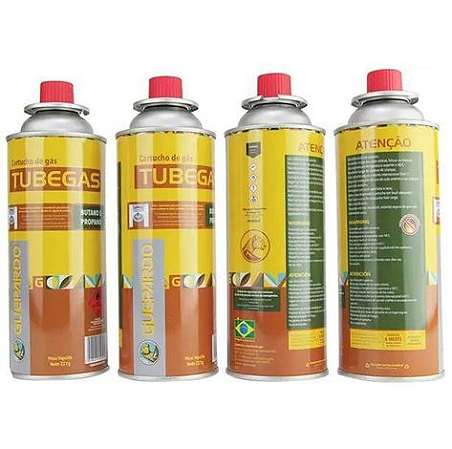 Gas Guepardo Tubegas Para Fogareiro Fogão 227g Com 2 Unidades