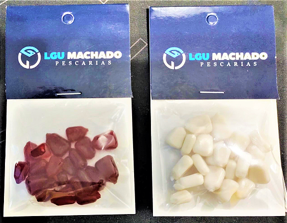 Isca De Milho Feito Em Silicone Branco Ou Vermelho Pacote Com 20 Un