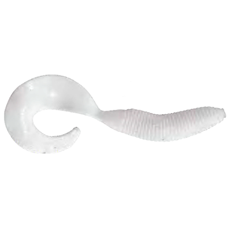 Isca De Silicone Grub Branco Com 10 Cm