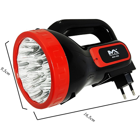 Lanterna Recarregavel 18 Led Max Super Brilhante Lanterna Preto Luz Branco