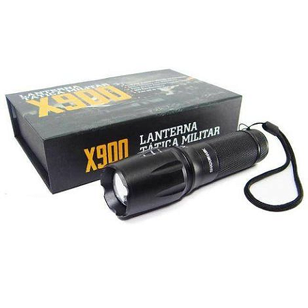 Lanterna X-zhang Tática Recarregável X900 Cor da lanterna Preto Cor da luz Branca