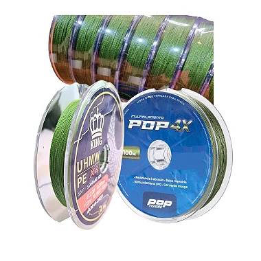 Linha de Pesca Multifilamento 4X Verde 4 Fios Maruri Pop 10 Rolos Com 100 Metros 0,15 0,18 0,20 0,24 0,27 0,30 0,35 0,40 0,45 0,50 mm