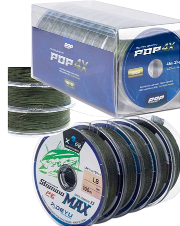 Linha de Pesca Multifilamento 3X Verde 3-4 Fios Deyu Max Maruri Pop 10 Rolos Com 100 Metros 0,15 0,18 0,20 0,23 0,26 0,30 0,35 0,40 0,45 0,50 mm