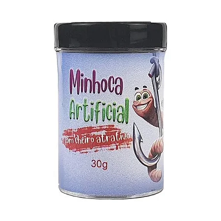Minhoca Artificial Com Atrativo Pote De 30Gr