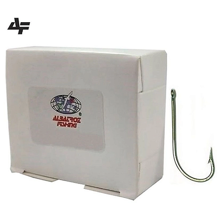 Anzol Inox Da Albatroz Caixa Com 100 1 2 4 6 8 1/0 2/0 3/0 4/0