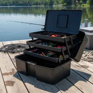 Caixa Maleta Premium Polymer Grande Pesca 3 Bandejas Top