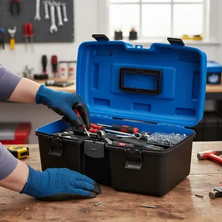 Maleta Caixa Premium Vermelho Ou Azul Polymer Sem Bandeja