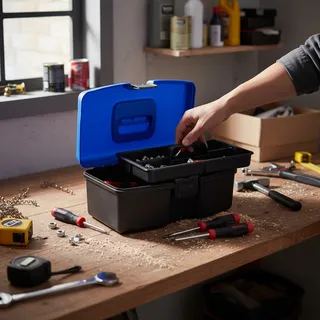 Maleta Caixa Azul Ou Vermelho Polymer Com Bandeja Removível