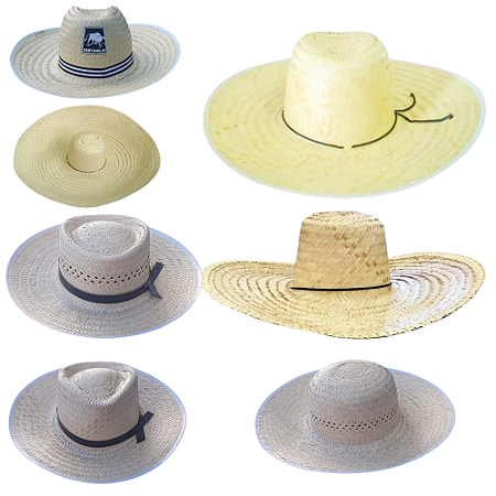 Chapéu de Palha Para Trabalho Pesca Passeio Modelo Ana Raio Sertanejo, Brasilia, Gigantinho, Mexicano, Panamá Ventilado, Pérola Ventilado, Simples