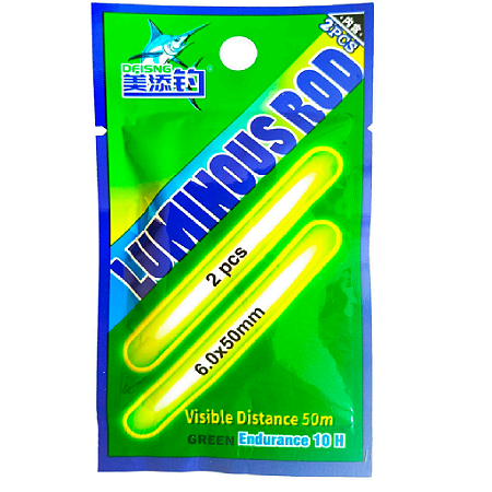 Luz Química Bastão Luminoso 50 Mm (5 cm) Cartela Com 2 Unidades