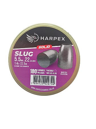 Chumbinho Slug Solid 5.5mm 180 Unidade De Alta Precisão - Harpex