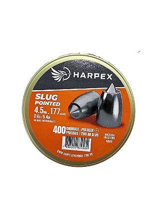 Chumbinho Slug Pointed 4.5mm 400 Und Alta Penetração Harpex